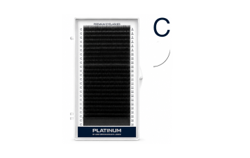 Вії для нарощування чорні Platinum 24 лінії мікс C 0.07 8-14mm