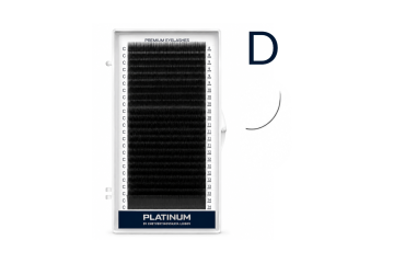 Вії для нарощування чорні Platinum 24 лінії мікс D 0.085 8-14mm