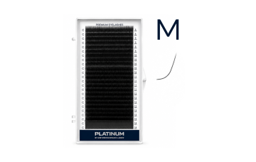 Вії для нарощування чорні Platinum 24 лінії мікс M 0.085 6-13mm
