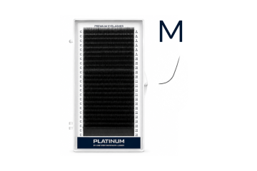 Вії для нарощування чорні Platinum 24 лінії мікс M 0.085 6-13mm