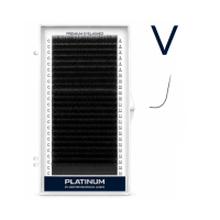 Вії для нарощування чорні Platinum 24 лінії V 0.07 12mm