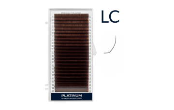Вії для нарощування Темно коричневі  PLATINUM 24 лінії LC 0.10 12mm