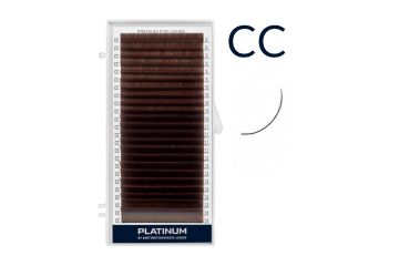 Вії для нарощування Темно коричневі Platinum 24 лінії мікс CC 0.10 6-13mm