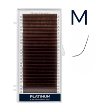 Вії для нарощування Темно коричневі Platinum 24 лінії мікс M 0.07 6-13mm