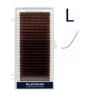 Вії для нарощування Темно коричневі Platinum 24 лінії мікс L 0.10 6-13mm