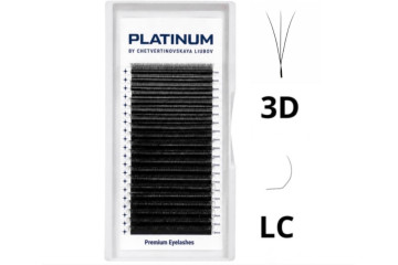 Готові пучки для нарощування 3D Чорні W-Shape Вигин LC 0.07 MIX 6–13 мм PLATINUM