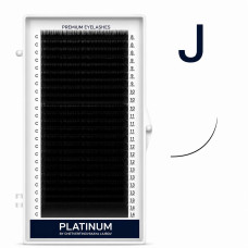 Вії для нарощування чорні Platinum 24 лінії J 0.07 10 mm