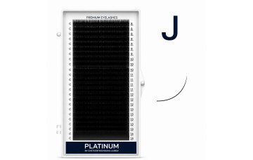 Вії для нарощування чорні Platinum 24 лінії J 0.07 11 mm