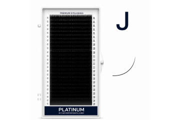 Вії для нарощування чорні Platinum 24 лінії J 0.07 10 mm