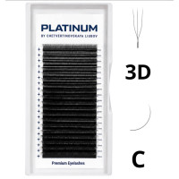 Готові пучки для нарощування 3D Чорні U-Shape Вигин C 0.07 7–13 мм PLATINUM