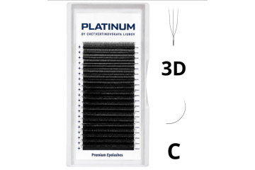 Готові пучки для нарощування 3D Чорні U-Shape Вигин C 0.07 7–13 мм PLATINUM