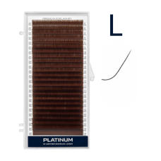 Вії для нарощування Світло коричневі Platinum 24 лінії мікс L 0.10 8-14mm
