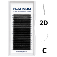 Готові пучки для нарощування 2D Чорні U-Shape Вигин C 0.07 7–13 мм PLATINUM