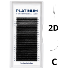 Готові пучки для нарощування 2D Чорні U-Shape Вигин C 0.07 7–13 мм PLATINUM