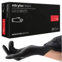 Перчатки нитриловые неопудренные NITRYLEX BLACK L