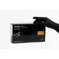Рукавички нітрилові неопудрені NITRYLEX BLACK XS