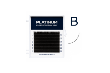 Вії для нарощування чорні Platinum 6 ліній В 0.07 5 mm