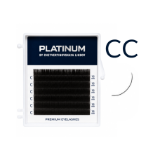 Вії для нарощування чорні Platinum 6 лінії CС 0.07 16 mm