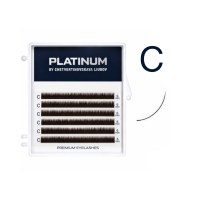 Ресницы для наращивания Темно коричневые PLATINUM 6 линии C 0.10 6 mm