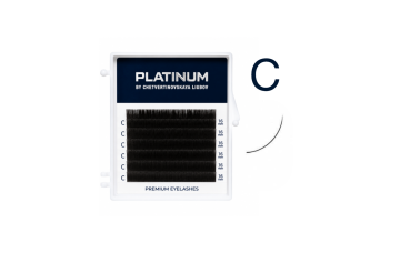 Вії для нарощування чорні Platinum 6 ліній C 0.07 5 mm
