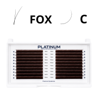 Готові пучки для нарощування FOX Темно-коричневі Вигин Л 0.07 8–13 мм PLATINUM