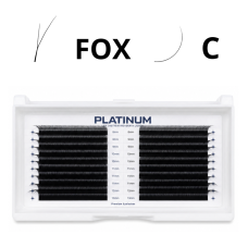Готові пучки для нарощування FOX Чорні Вигин C 0.07 8–13 мм PLATINUM