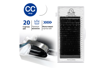 Вії для нарощування чорні Platinum 20 ліній мікс СС 0.07 7-12mm