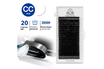 Вії для нарощування чорні Platinum 20 ліній мікс СС 0.07 7-12mm