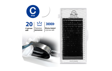 Вії для нарощування чорні Platinum 20 ліній мікс С 0.07 5-7mm