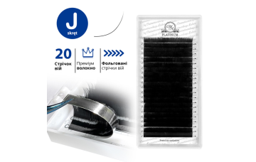 Вії для нарощування чорні Platinum 20 ліній J 0.07 7mm