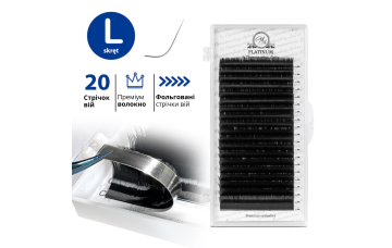Вії для нарощування чорні Platinum 20 ліній L 0.07 9mm