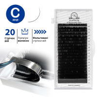 Вії для нарощування чорні Platinum 20 ліній C 0.07 11mm