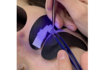 Biogel UV patches for the upper and lower eyelids for eyelash extensions using the UV system, 10 sets of PLATINUM