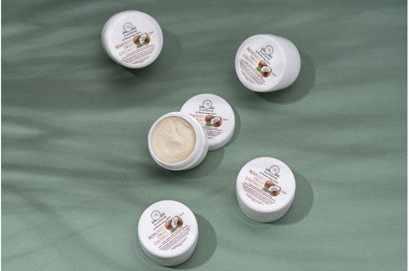 Крем ремувер для зняття нарощенних вій PLATINUM Кокос 15ml