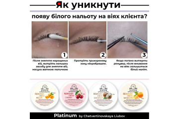 Крем ремувер для зняття нарощенних вій PLATINUM Диня 15ml