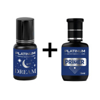 Набір PLATINUM: Клей для нарощування вій Dream 5 мл + Primer-Bonder 15 мл