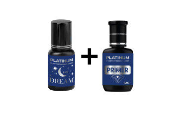 Набір PLATINUM: Клей для нарощування вій Dream 5 мл + Primer-Bonder 15 мл