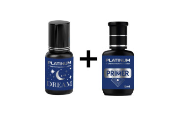 Набір PLATINUM: Клей для нарощування вій Dream 5 мл + Primer-Bonder 15 мл