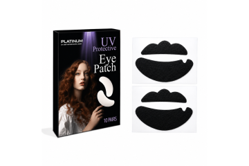 Biogel UV patches for the upper and lower eyelids for eyelash extensions using the UV system, 10 sets of PLATINUM