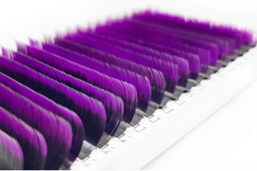 Pigmented Ombre Purple PLATINUM / 20 lines / mix curl CC / thickness 0.10 / length 8–14 mm