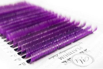 Pigmented Ombre Purple PLATINUM / 20 lines / mix curl CC / thickness 0.10 / length 8–14 mm