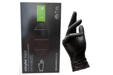 Рукавички нітрилові неопудрені NITRYLEX BLACK S