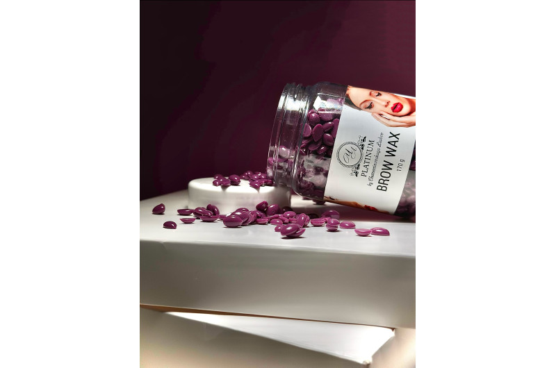 Віск для брів у гранулах Brow wax 170 гр Слива