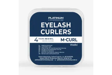 Силіконові валики для ламінування вій M-Curl 4 пари PLATINUM+ кисть ламінатор в подарунок