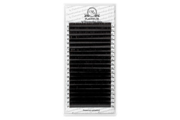 Вії для нарощування Темно коричневі PLATINUM 20 ліній мікс M+ 0.085 7-12mm