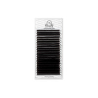 Вії для нарощування Темно коричневі PLATINUM 20 ліній D 0.07 8-14mm