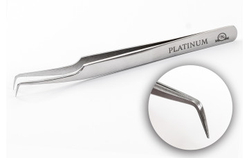 Пінцет для вій PLATINUM ET 15 №1 сірий