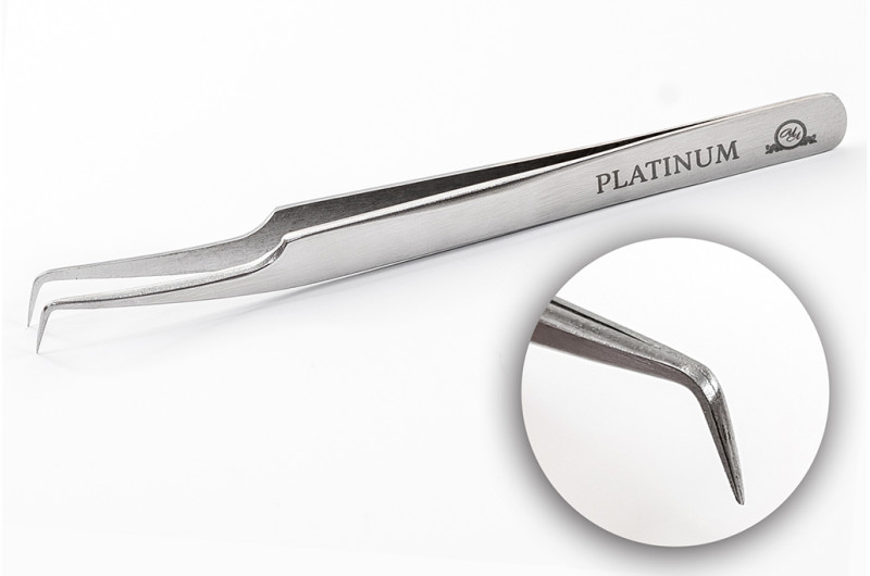 Пінцет для вій PLATINUM ET 15 №2 рожеве золото