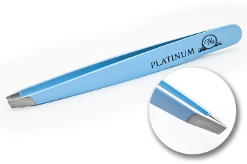 Пінцет для брів скошений Platinum Чорний