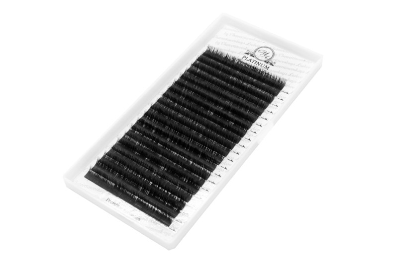 Вії для нарощування чорні Platinum 20 ліній мікс L 0.10 8-14mm
